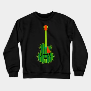 Guitar Cactus Mexican Crewneck Sweatshirt